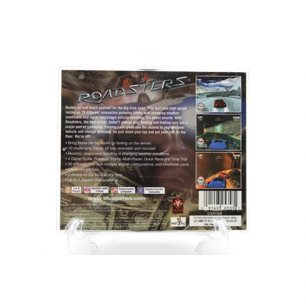 PS1 Roadsters (Sony PlayStation 1, 2000) Complete w/ Manual + Reg